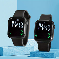 2pcs Girls Teens Pedometer LED Sports Watch
