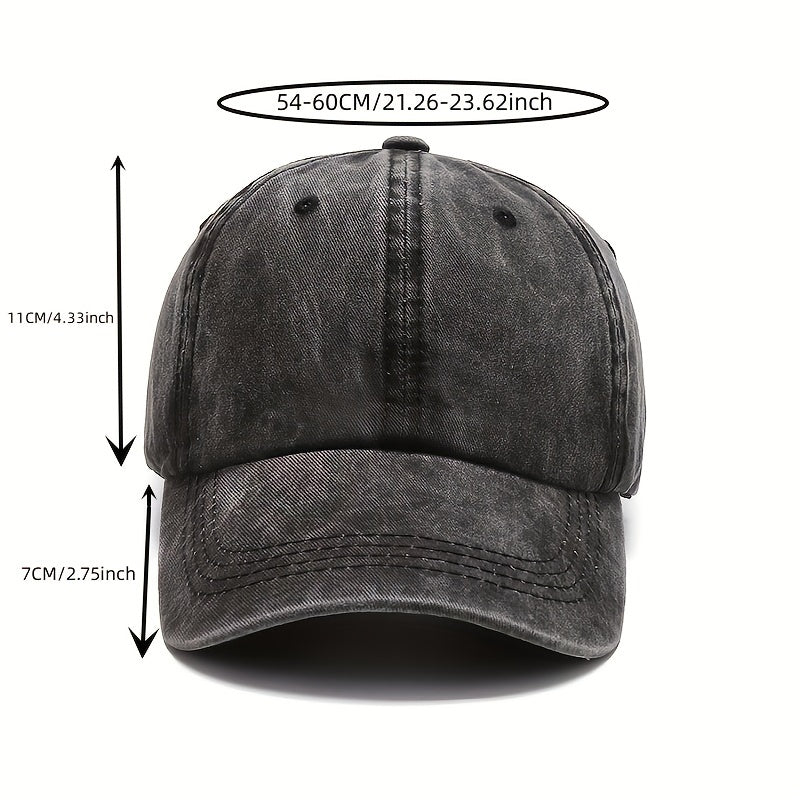 Men's Vintage Baseball Cap Solid Light Plate Cap Outdoor Sun Visor Cap