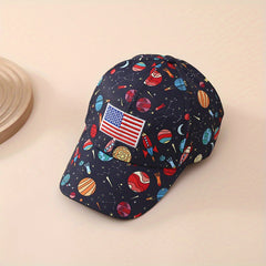 Kids Adjustable Baseball Cap with Starry Sky Embroidery
