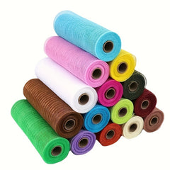 9m Golden Silk Mesh Yarn Roll for Garland Making Christmas Wedding Party