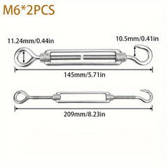 2pcs Wire Rope Tightener Chain Tightener Wire Rope Tensioner