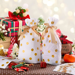 50pcs Drawstring Bag Candy Self adhesive Bag for Christmas Wedding Party