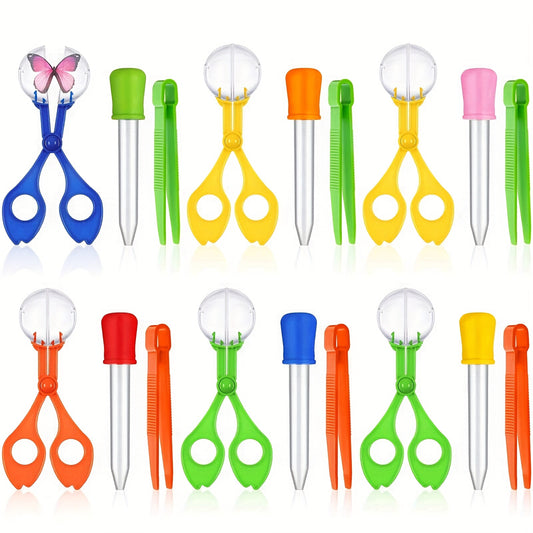 3 Fine Sports Skill Toys Insect Scissors, Tweezers, Dropper Catcher Tool