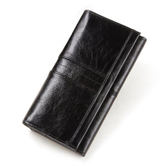 RFID Blocking Leather Women's Wallet with Zip Pocket