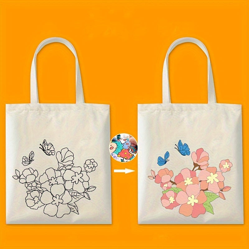 DIY Painting Handbag Linen Shoulder Bag for Women
