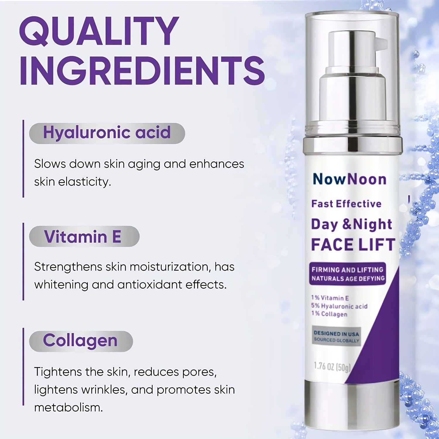 Instant Face Lift Cream Tighten Firm Sagging Skin 1.76 Oz