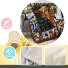 Cow Printed Blanket Soft And Comfortable Throw Blanket Home & Outdoor