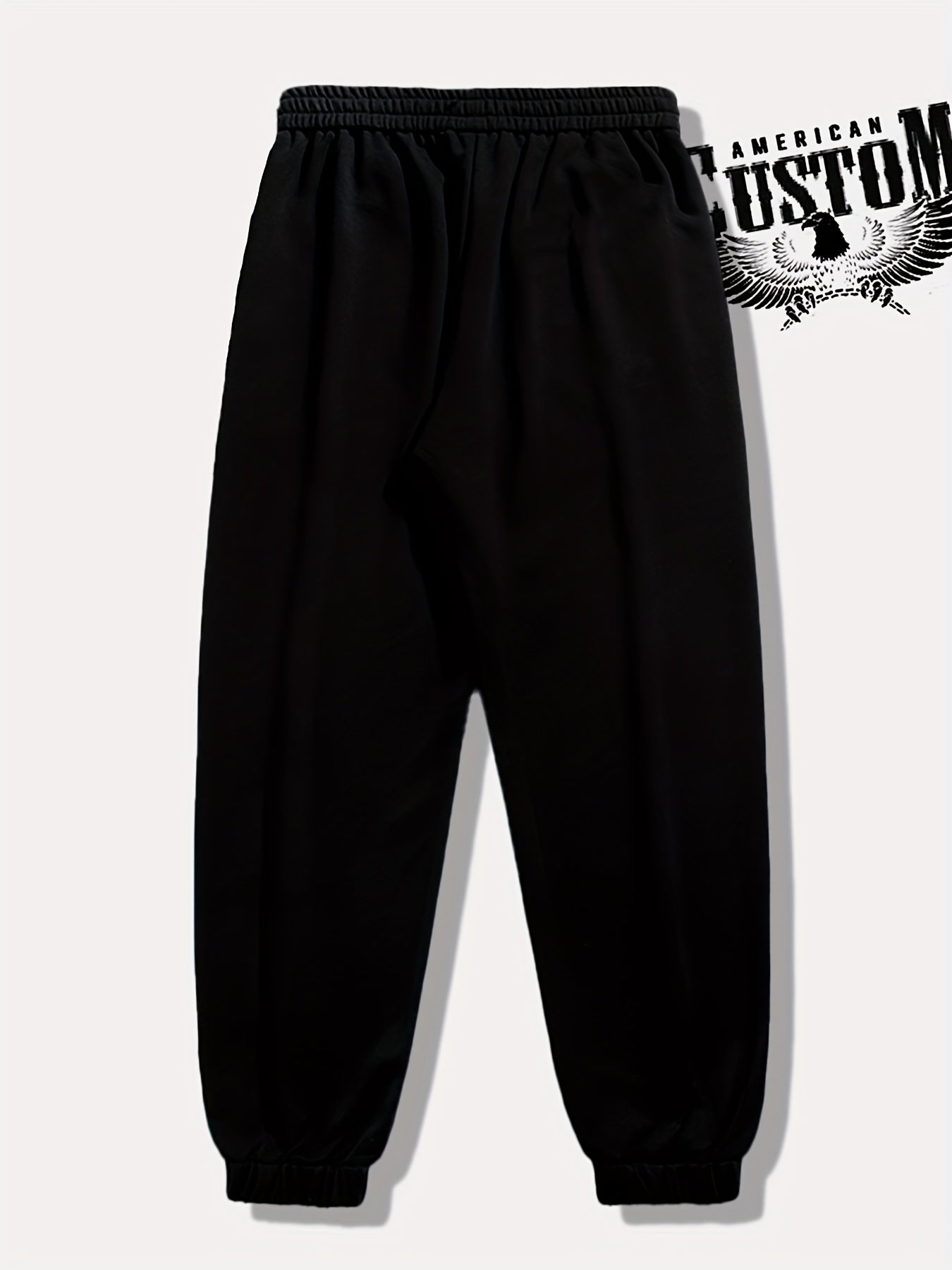 Skull Letter Print Drawstring Sweatpants Loose Fit Pants Men's Casual Joggers