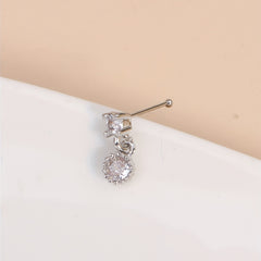Zircon Pendant Nose Stud Ring for Women Body Piercing