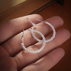 Twisted Hoop Earrings For Women Girls 1Pair