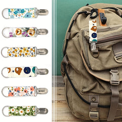 Printed Fabric Hat Hanger Outdoor Travel Bag Clip Lightweight Portable