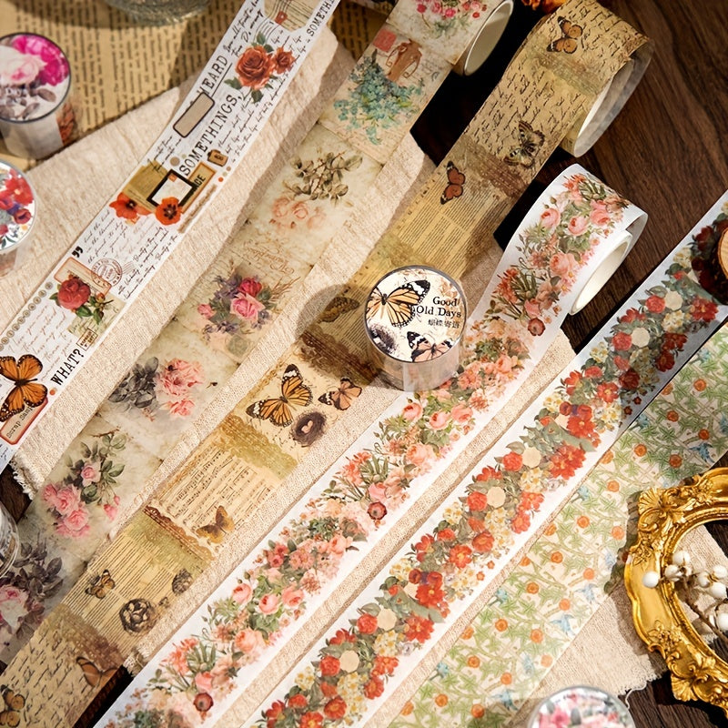 3 2m Roll Old Time Machine Series Collage Material Decoration Printed Paintings