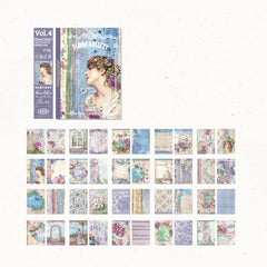 40 Pieces Retro Paper Rose Flower Manual Material Paper 17x53 cm