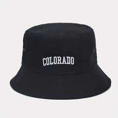 Letter Embroidery Bucket Hat UV Protection Sunshade Basin Hat