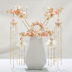 Ancient Style Hairpin With Tassel Flower Costume Headdress Hair Accessories