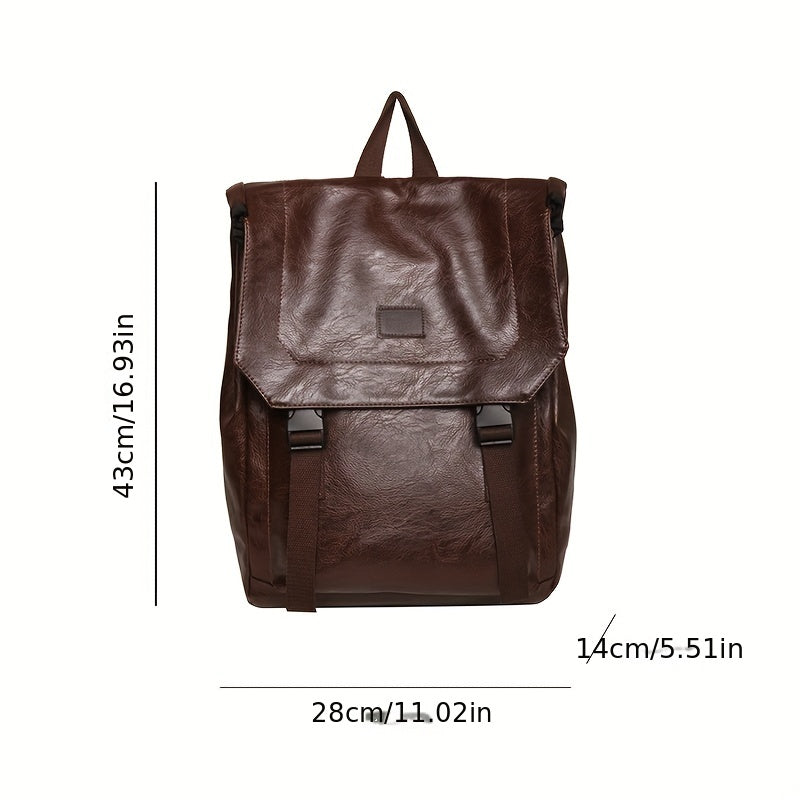 Vintage Stylish Backpack Soft Retro Versatile Travel Knapsack