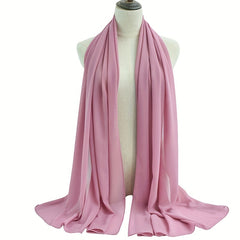Soft Chiffon Hijab Solid Headwear Casual Shawl Bandana