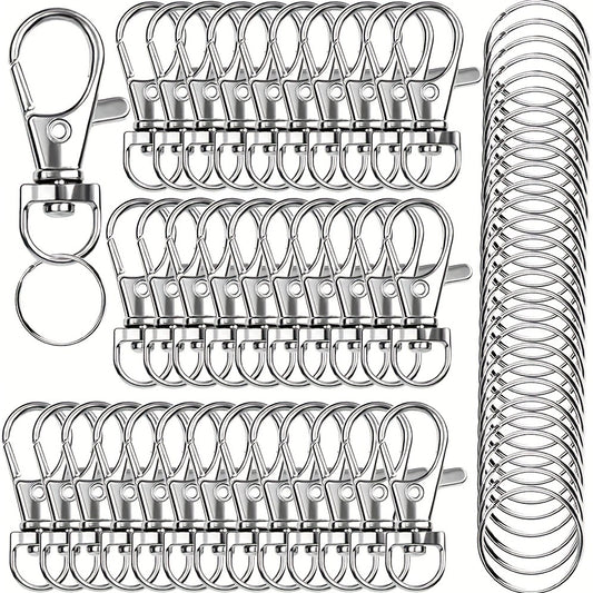 Metal Swivel Clasps Lanyard Snap Hook and Key Rings Key Chain Hooks Clip