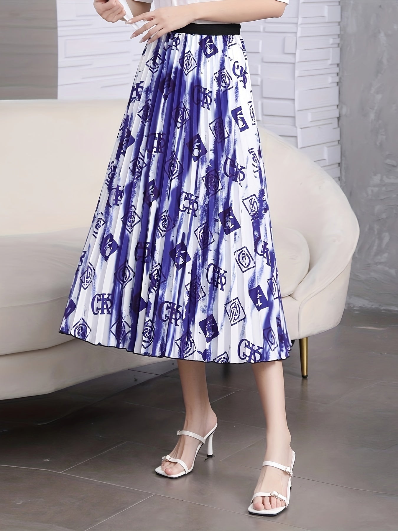  Tie Dye High Rise Maxi Skirt
