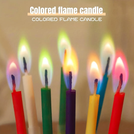 6pcs Colorful Flame Birthday Candles for Wedding Cake