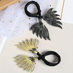 Glitter Wings Headband Elastic Bun Maker Girls Princess Style Hair