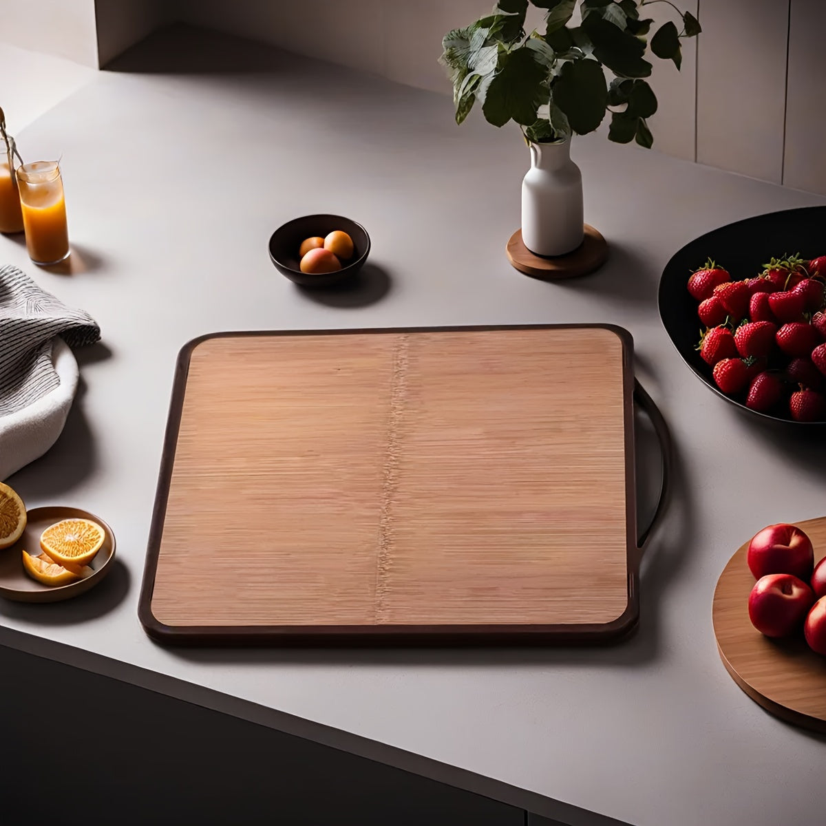 Bamboo Glue Vegetable Plate Cutting Board Kitchen Pattern Plate