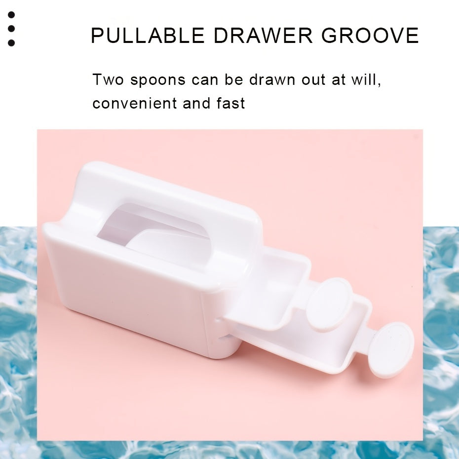 Nail Glitter Powder Recycling Box Double Layer Storage Case