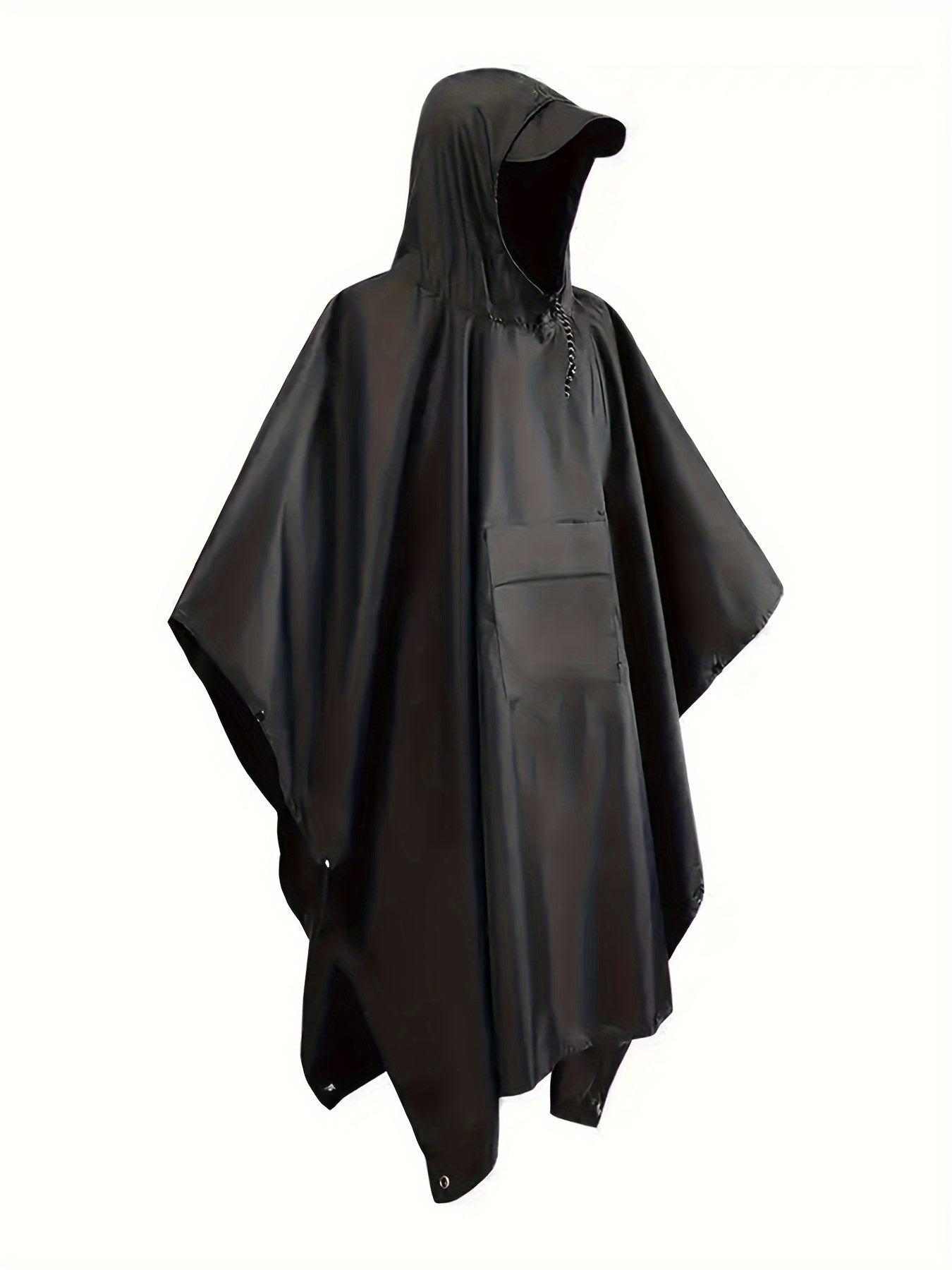 Men's Outdoor Hooded Rain Poncho Waterproof Lightweight Raincoat