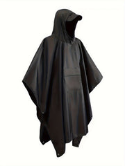 Men's Outdoor Hooded Rain Poncho Waterproof Lightweight Raincoat