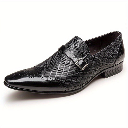 Men's Brogue Slip On Pointed Formal Shoes