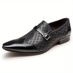 Men's Brogue Slip On Pointed Formal Shoes