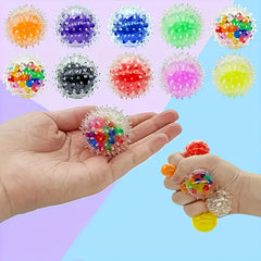 Spiky Squishy Balls Finger Toys - 24pcs Assorted Colors