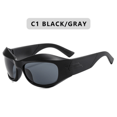 Wrap Around Sunglasses Thick Frame Y2K Shades Glasses Women