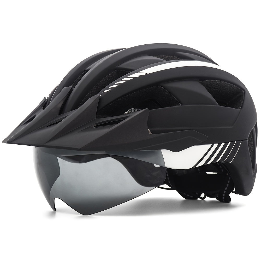 Mountain Road Bike Helmet With Goggles And Brim