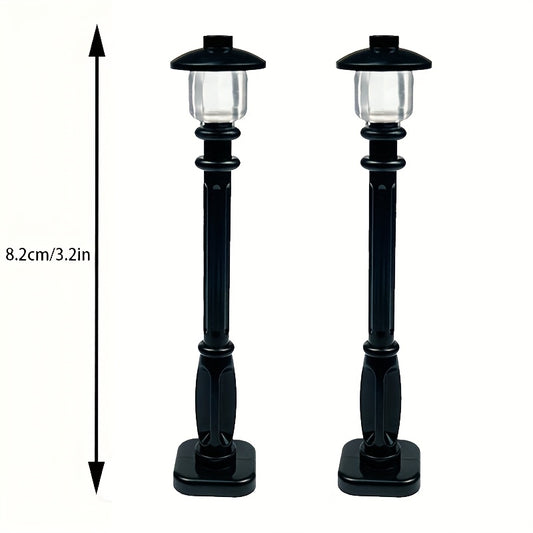 2pcs Street Light Building Blocks Set for Halloween Decor