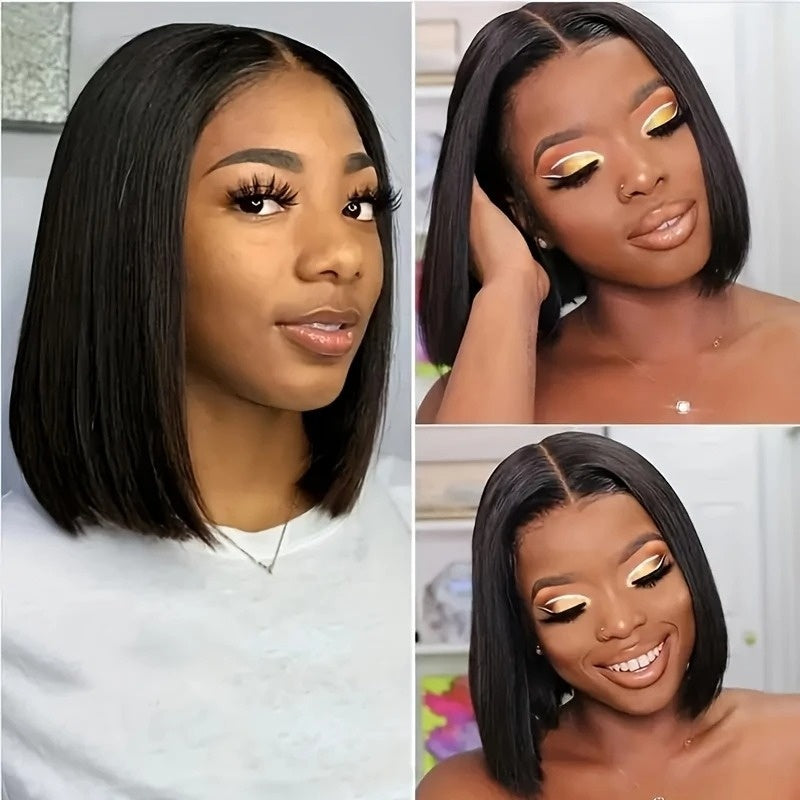 Kids Dress Up Wigs 180 Density HD Lace Front Bob Wig Human Hair Wig