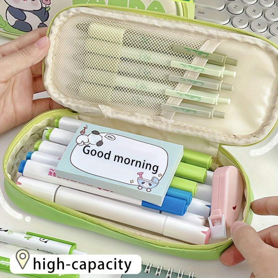 Cute Panda Pencil Case - Large Capacity Portable Pencil Bag