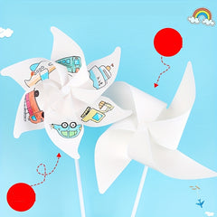 Hand colored Windmill Children's Diy Set