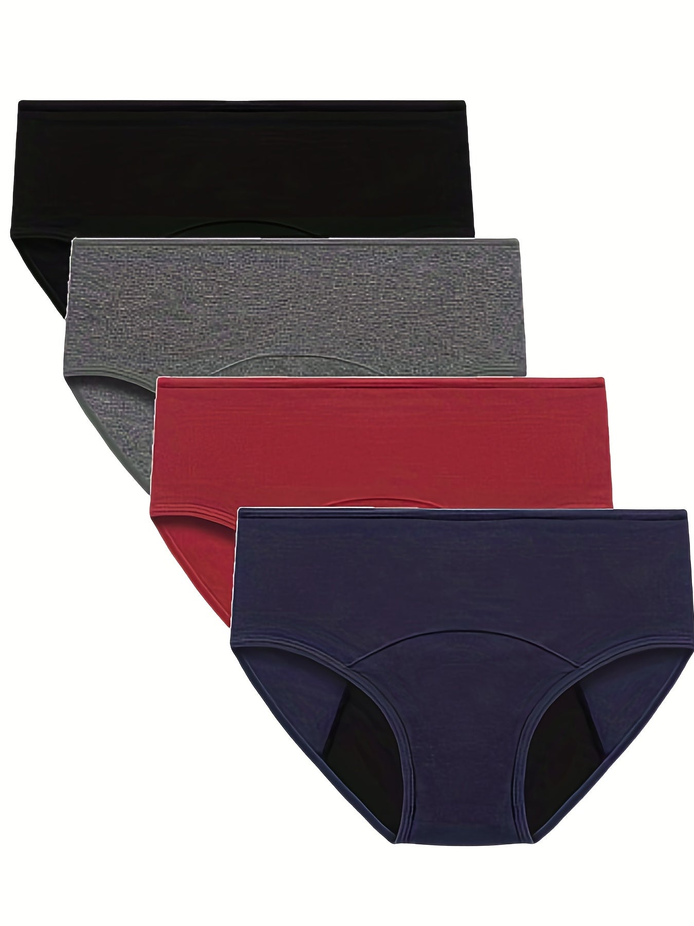 4pcs Period Panties Full Coverage Anti Leak Comfy & Breathable Women's Underwear
