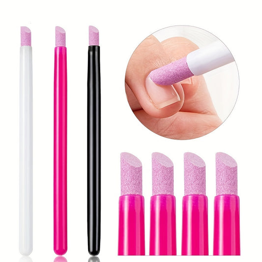3pcs Nail Sanding Pen Cuticle Trimming Stick DIY Manicure Repair Tool