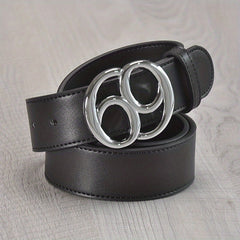 Leather Belt Smooth Buckle Men's Versatile 69 Belt