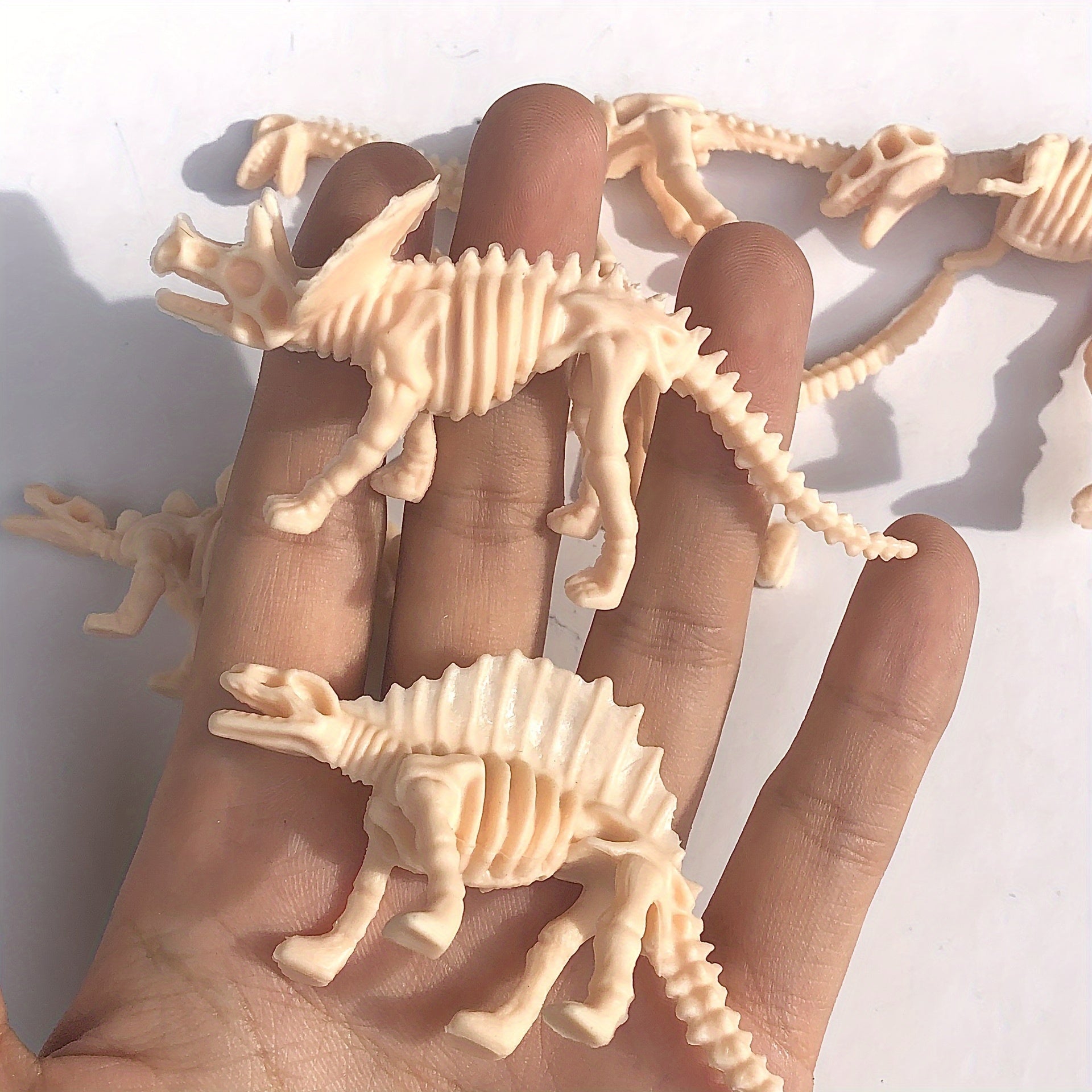 12pcs Dinosaur Skeletons PVC Model Set Educational Realistic Figures