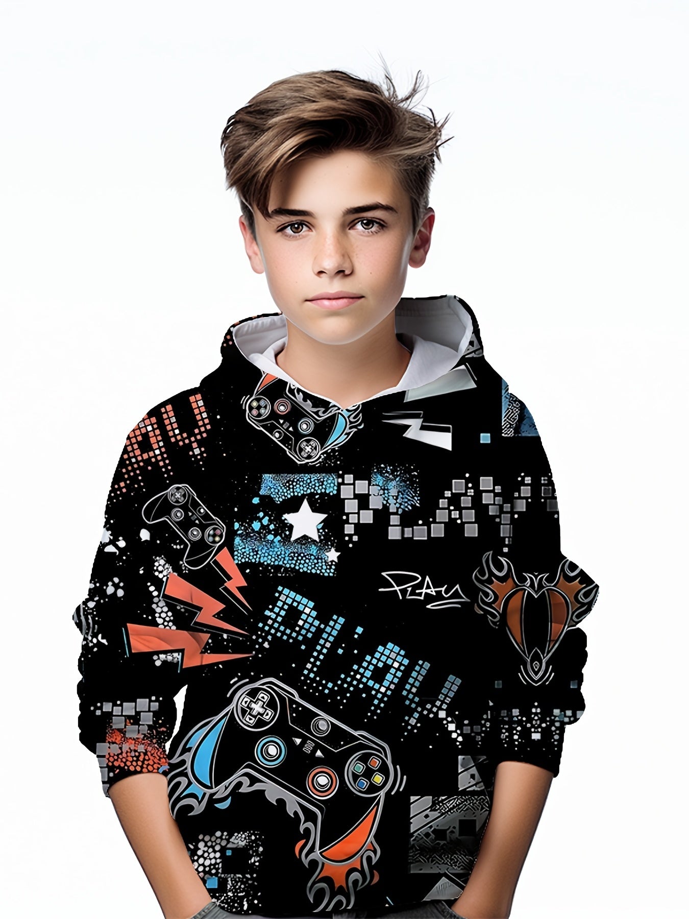Teens 3D Print Sweatshirt Kids Casual Street Wear Clothes