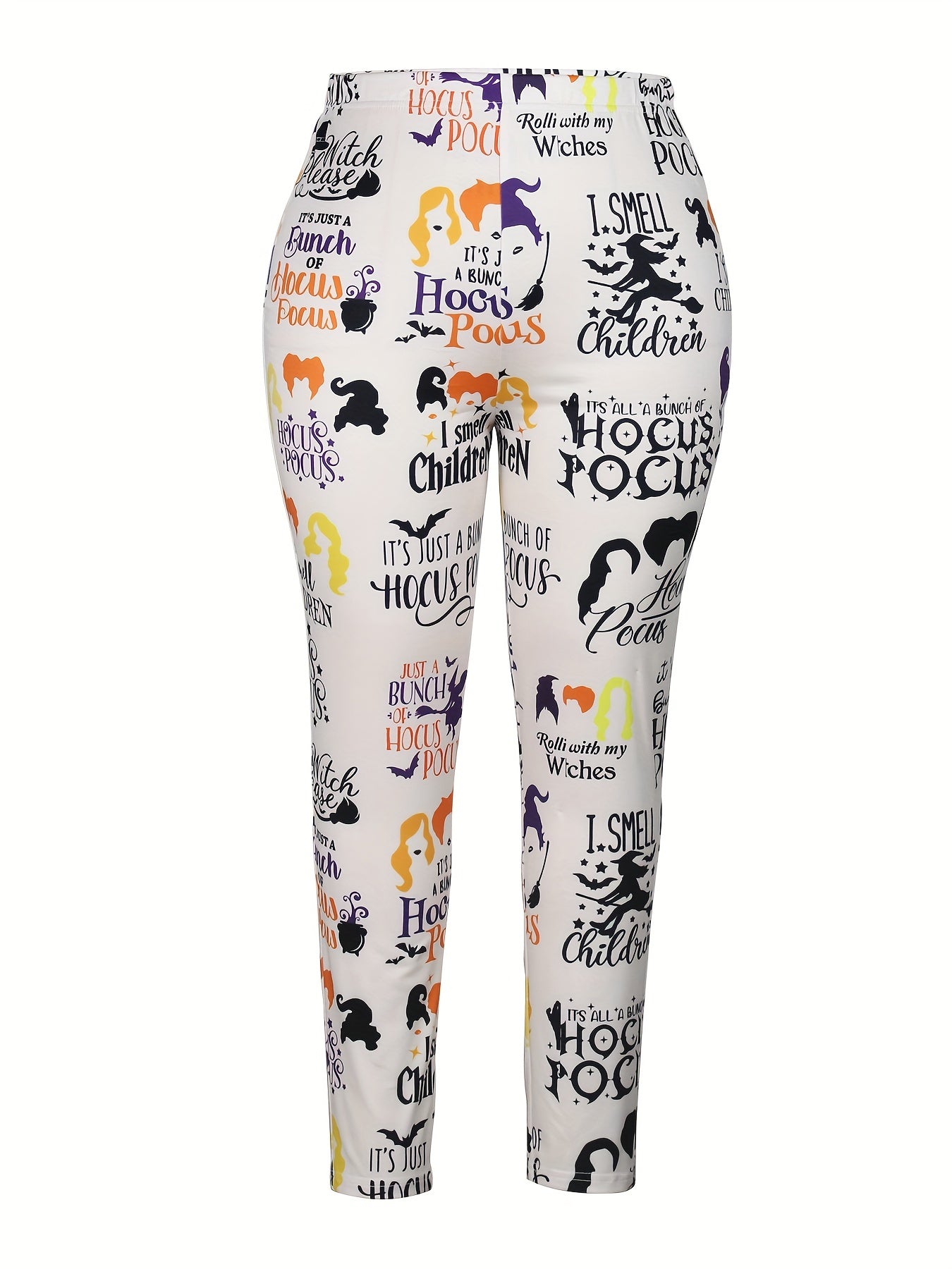 Women's Plus Witch Graphic High Waisted Skinny Leggings