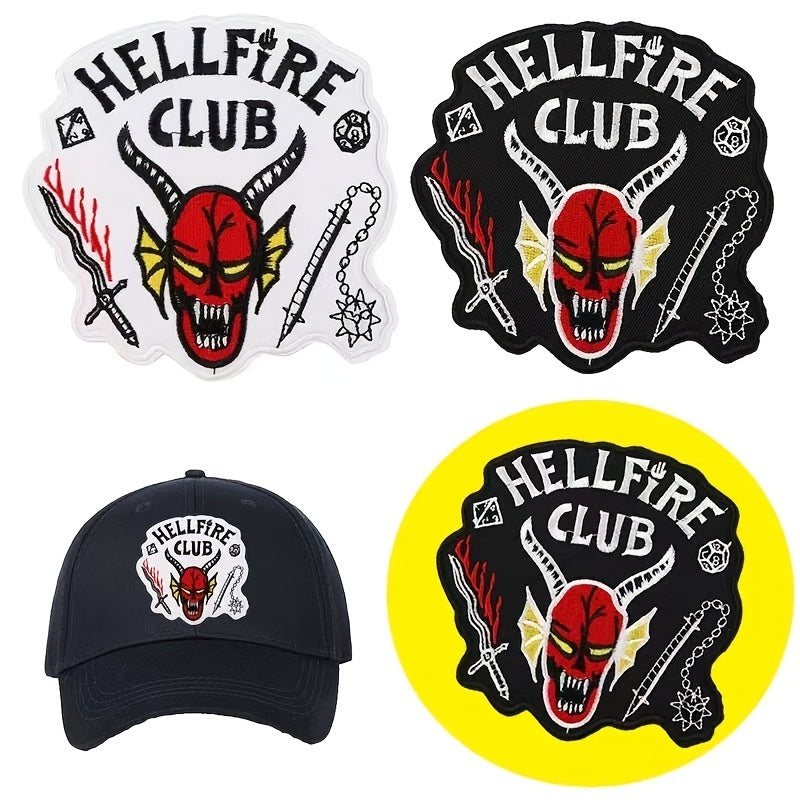 2pcs Monster Shape Embroidered Patch Cloth Patches