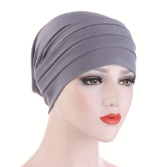 Solid Turban Lightweight Head Scarf Ramadan Head Wrap Beanie Cap
