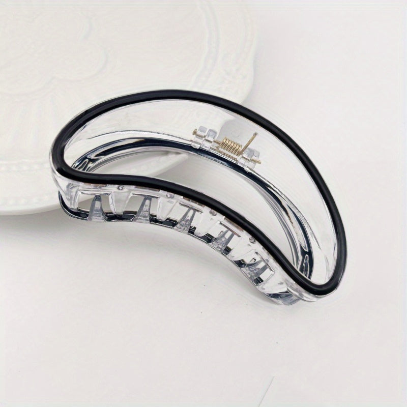 Transparent Enamel Hair Claw Plastic Hair Claw Shark Claw Ponytail Holder