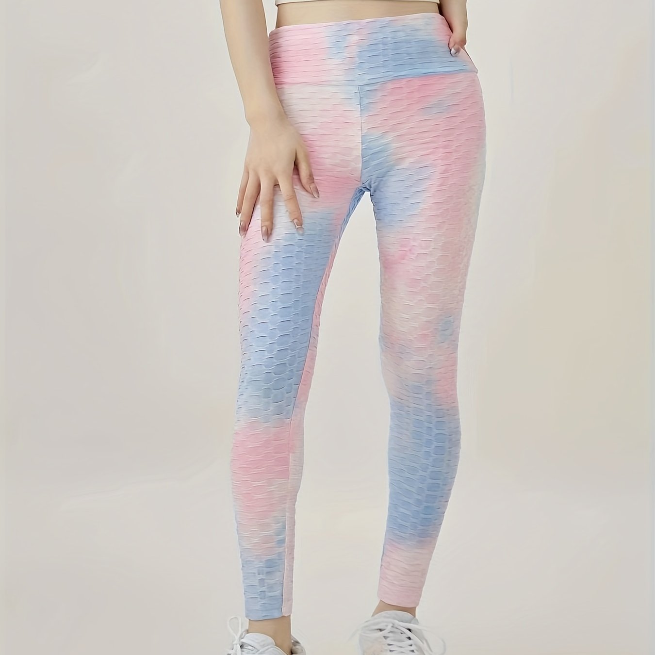  Tie Dye Ruched Hip Lifting Yoga Leggings