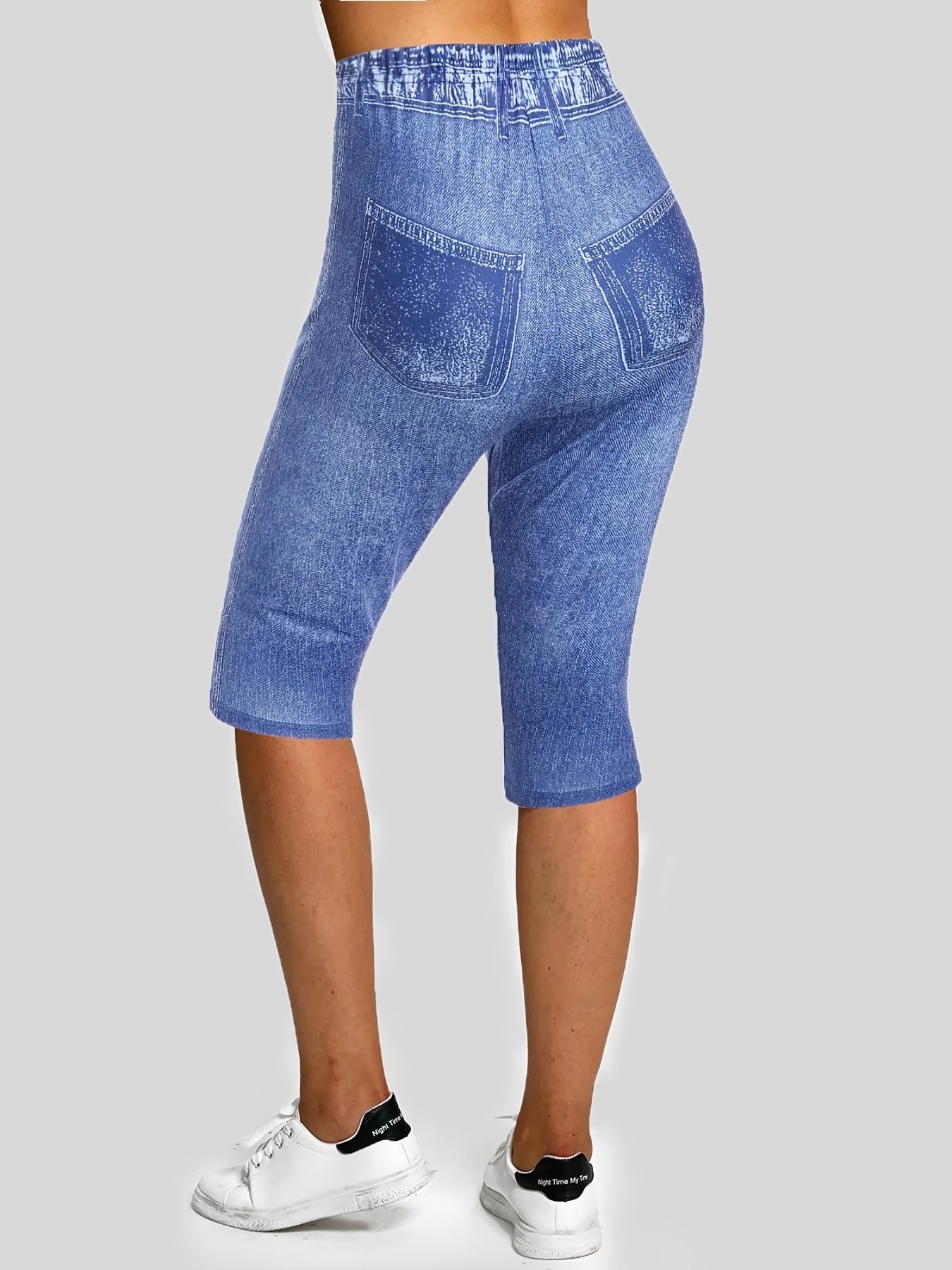 Sunflower Print Capris Leggings for Women