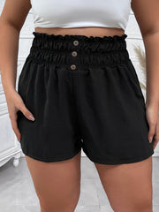 Ruched Paperbag Waist Shorts